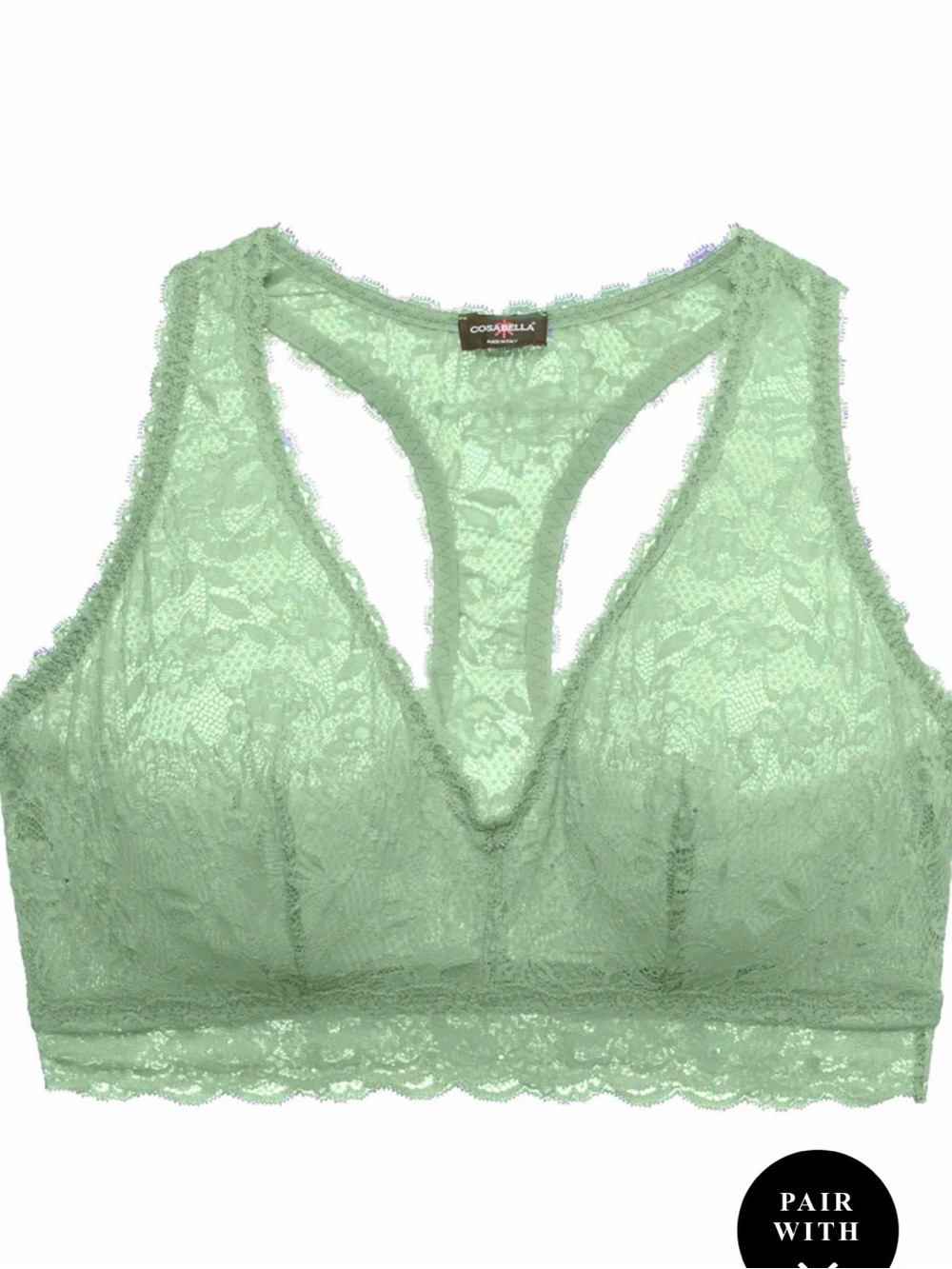 Cosabella Never Say Never Super Curvy Racie Racerback Bralette Set, XS, EUC - Picture 8 of 14